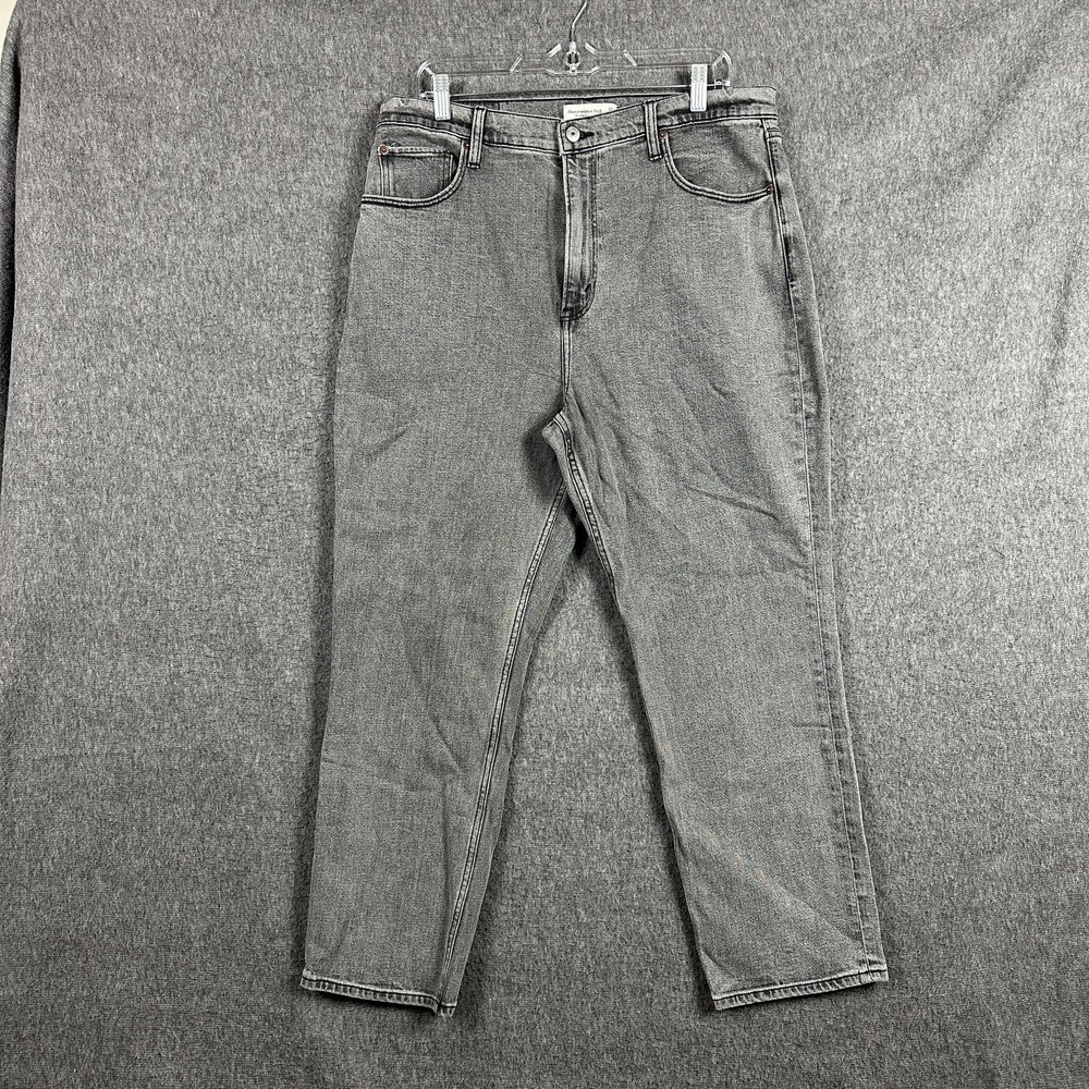 Abercrombie & Fitch Jeans Womens 32/14 (Fits 34x26) Gray Ankle High Rise